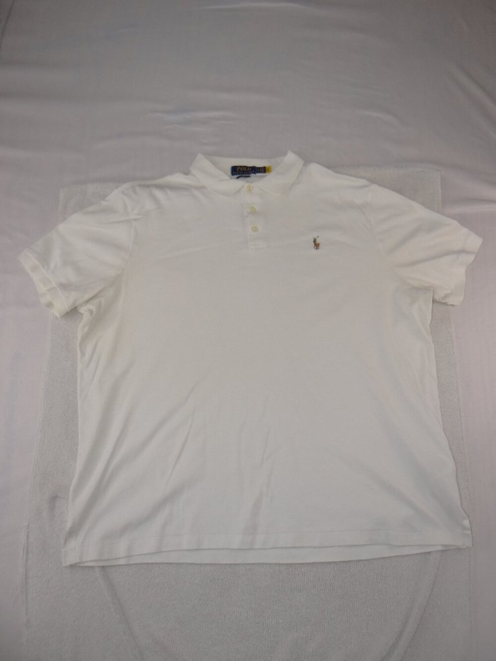 Polo Ralph Lauren Mens XL Classic Fit White Short Sleeve Polo Shirt